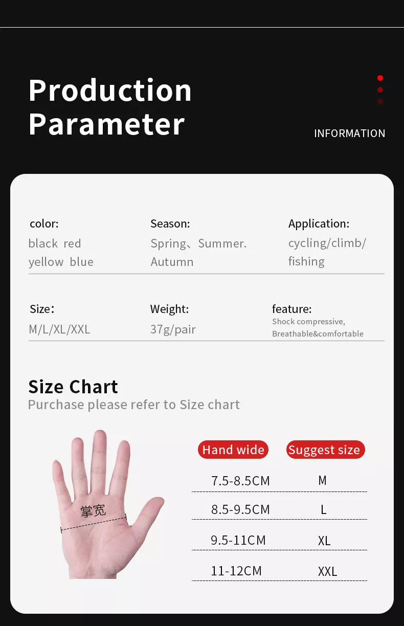 Lycra Full Fingerprint Riding Gloves Outdoor With Touch Screen - Solar Scooters - Image 3