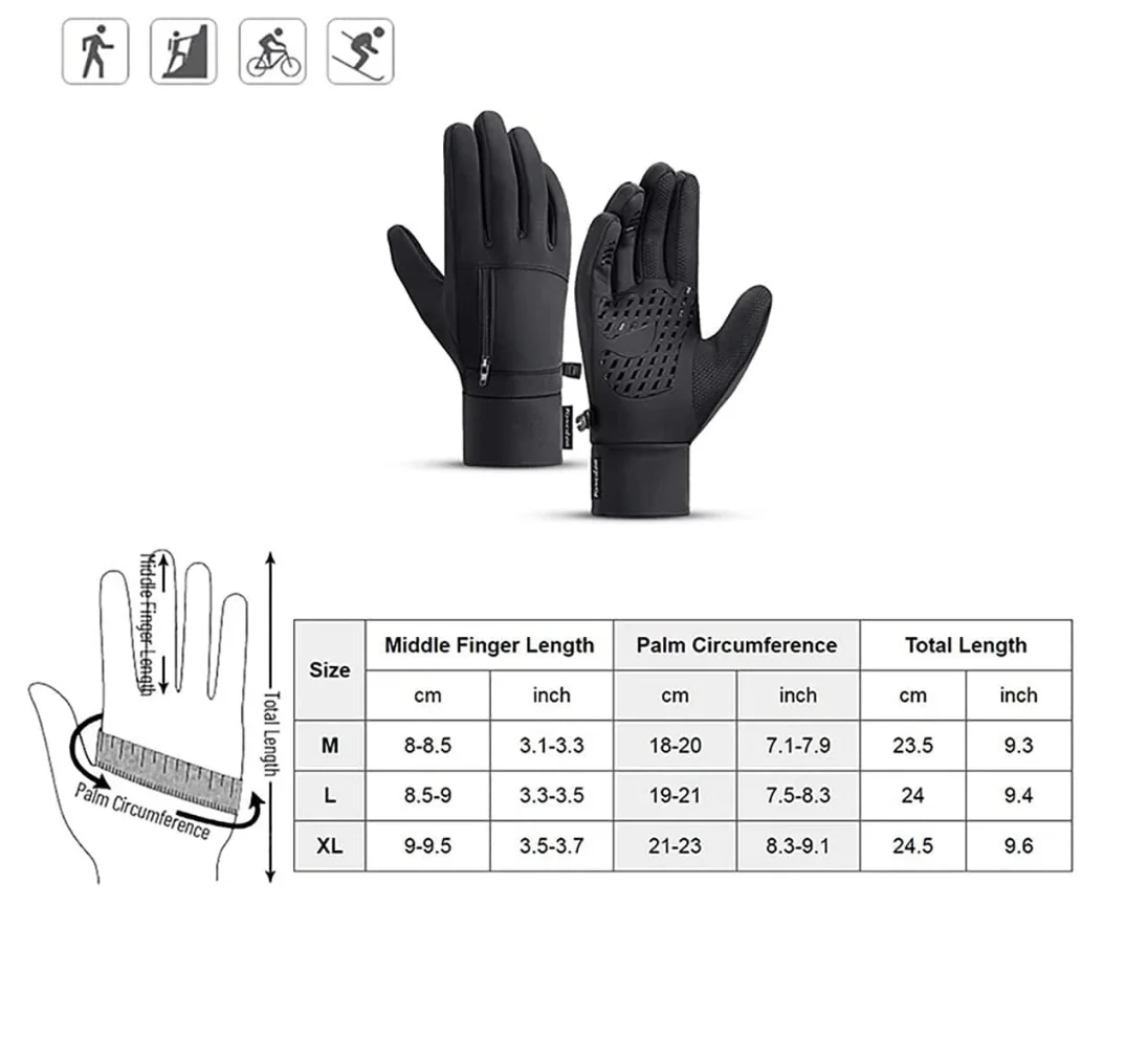 Full Fingerprint Riding Gloves Outdoor With Touch Screen - Solar Scooters - Image 5