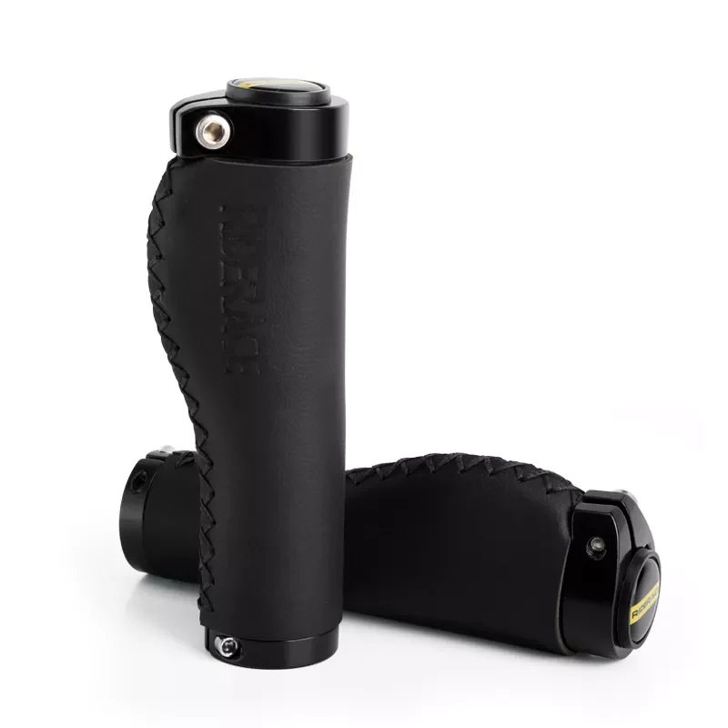 Leather Handlebar Ergonomic Design Grips Bilateral Lock-on - Solar Scooters - Image 2