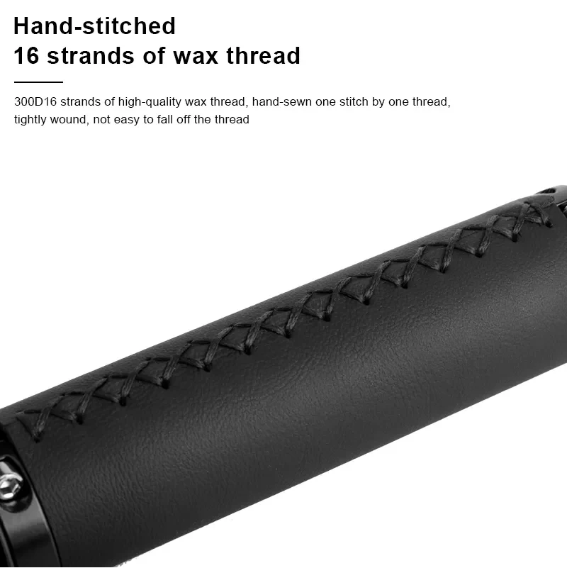 Leather Handlebar Ergonomic Design Grips Bilateral Lock-on - Solar Scooters - Image 4