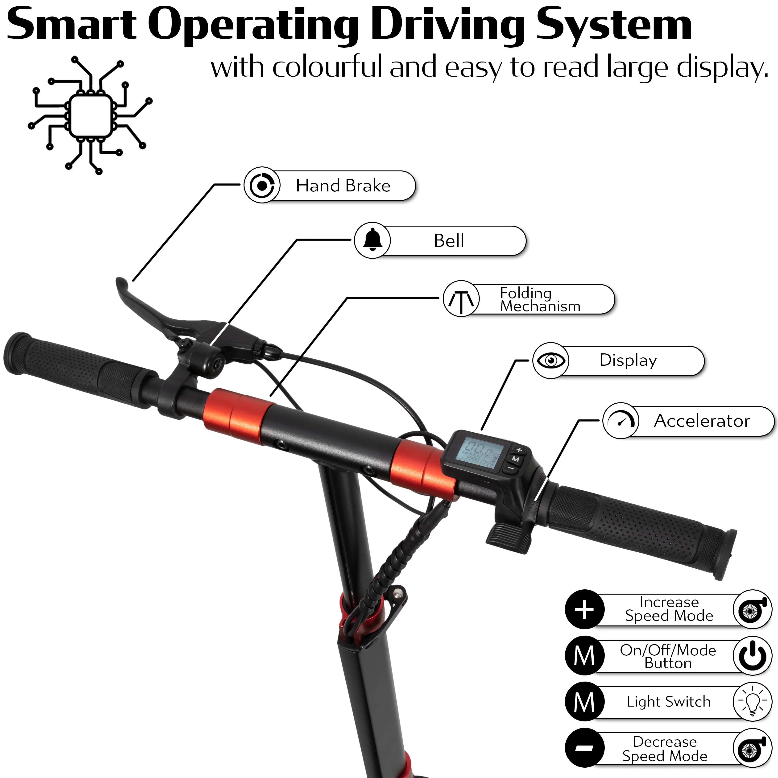 Solar E1 Electric Scooter - Black - Image 5
