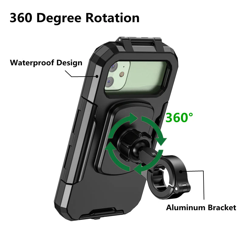 Universal 360° Rotation Waterproof Handlebar Phone Holder -LARGE - Image 3